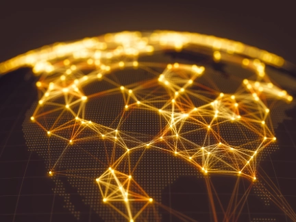 Digital network globe